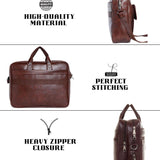 Heganwalk Premium Brown Laptop Office Bag β Sleek, Durable & Functional