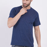 Blue slub T-shirt