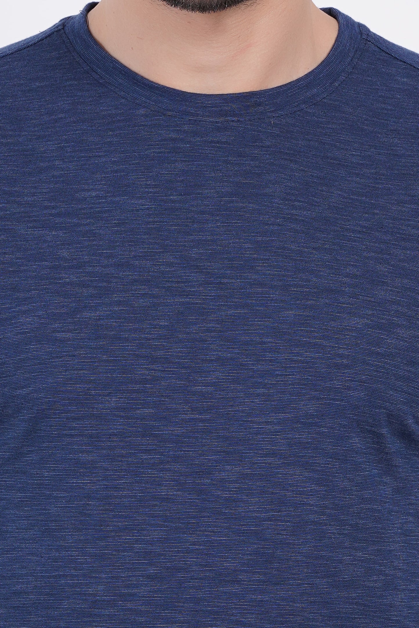 Blue Slub Plain Classic T-Shirt