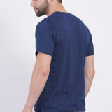 Blue slub T-shirt