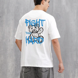 Fight Hard Panda Tshirt : White