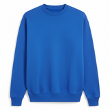 Oversized Crew Neck Sweatshirt: Blue