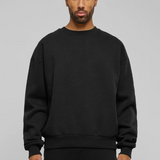 Black Oversized Crew Neck Sweatshirt