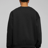 Black Oversized Crew Neck Sweatshirt