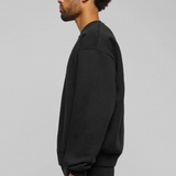 Black Oversized Crew Neck Sweatshirt