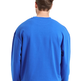 Oversized Crew Neck Sweatshirt: Blue