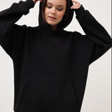 Black Solid Hoodie