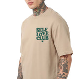 Self Love Beige Oversized T-shirts