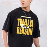 THALA BLACK OVERSIZED T-SHIRT
