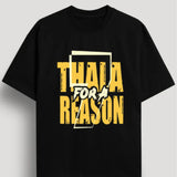 THALA BLACK OVERSIZED T-SHIRT