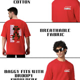 LEWIS HAMILTON RED OVERSIZED T-SHIRT