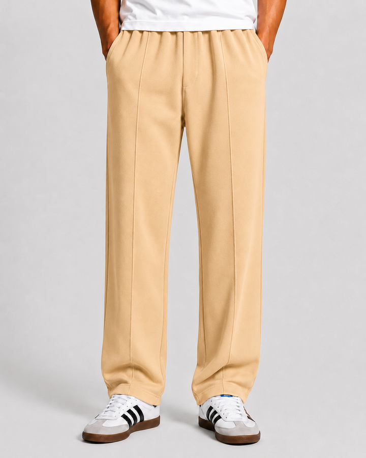 Relaxed Fit pant- With Drawstring Beige