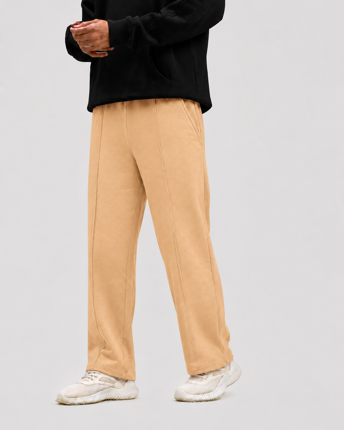 Relaxed Fit pant- With Drawstring Beige