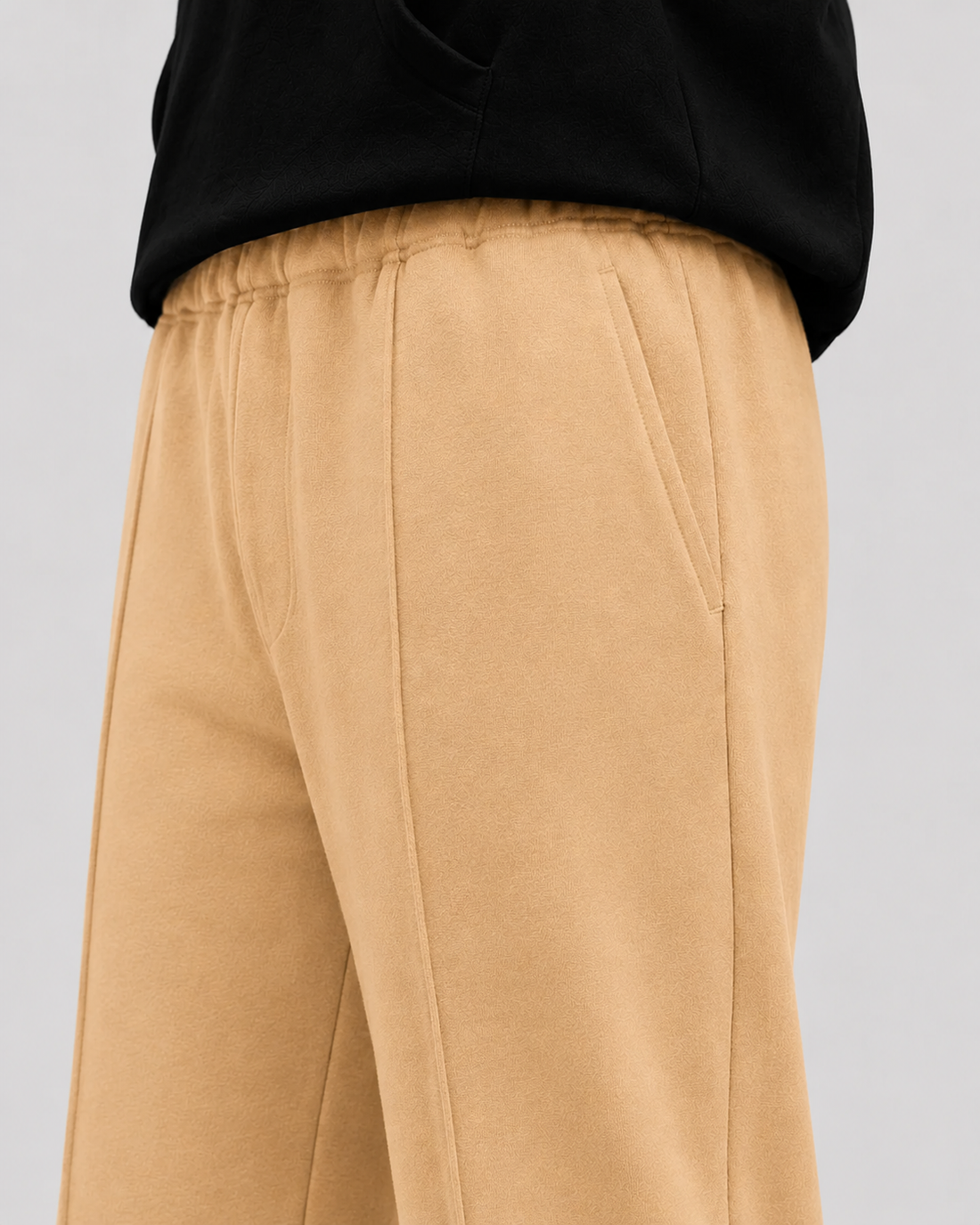 Relaxed Fit pant- With Drawstring Beige