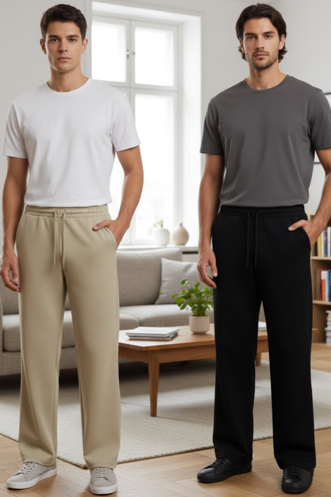Pack Of 2 Joggers : Black and Beige