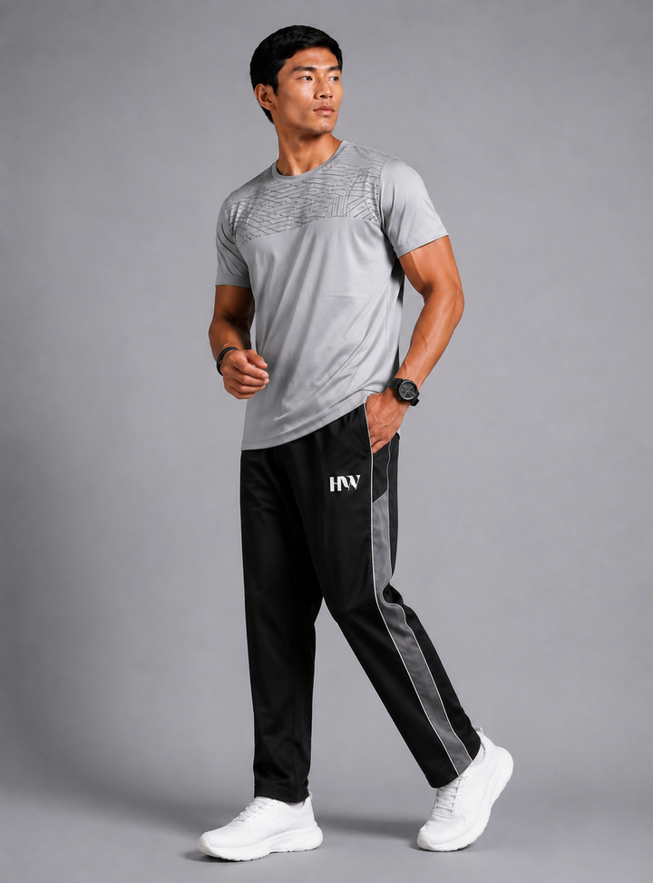 Men's Black Active Day Out Trackpants