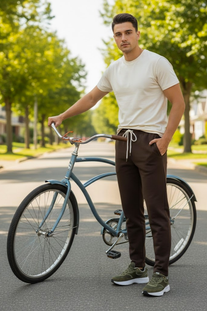Classic Straight Fit Joggers Brown