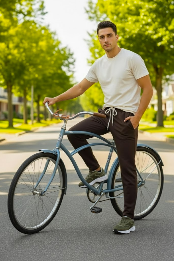 Classic Straight Fit Joggers Brown