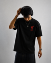 LIVERPOOL FC Black OVERSIZED T-SHIRT
