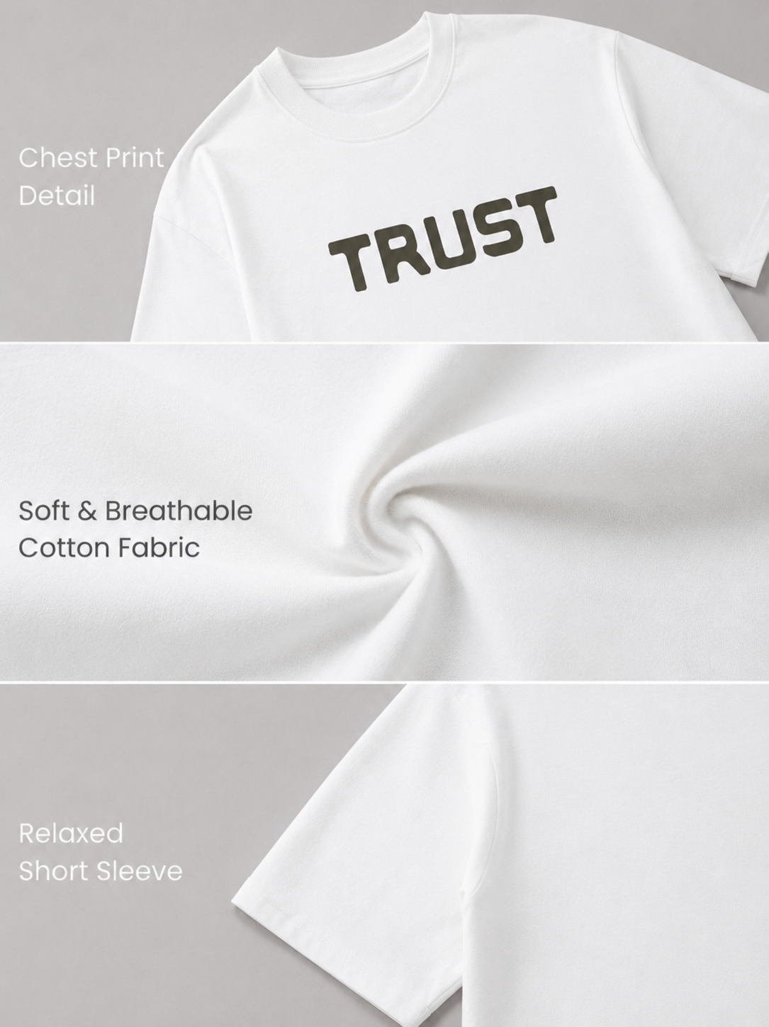 Trust White Oversized T-shirt
