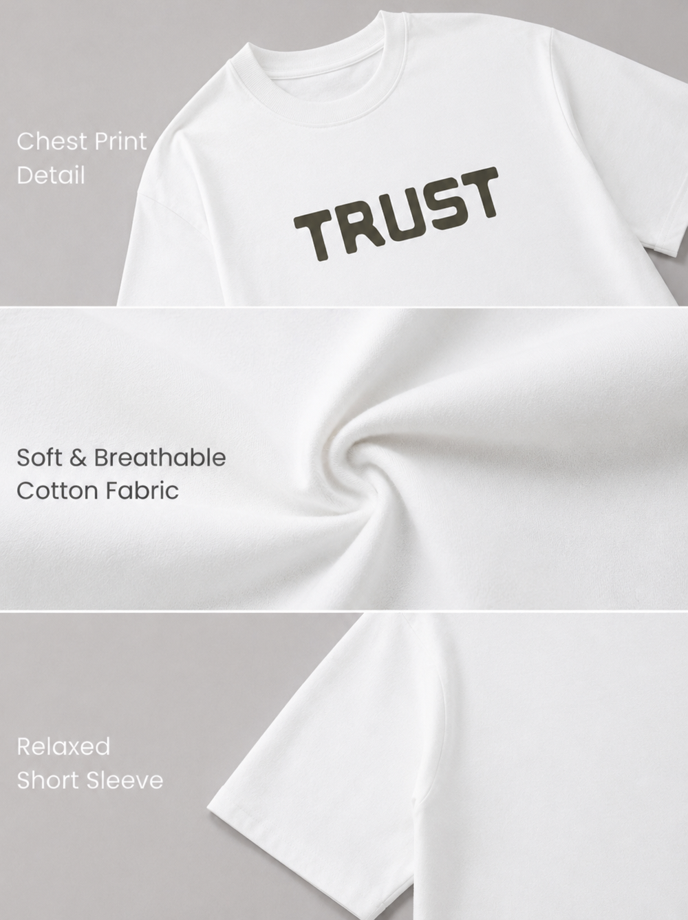 Trust White Oversized T-shirt