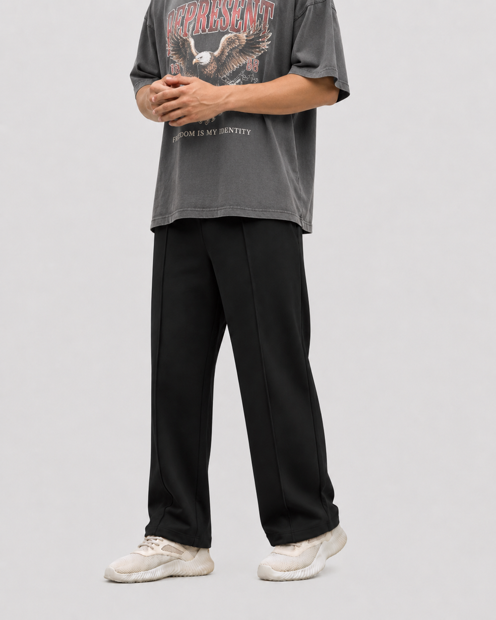 Relaxed Fit pant- With Drawstring Black