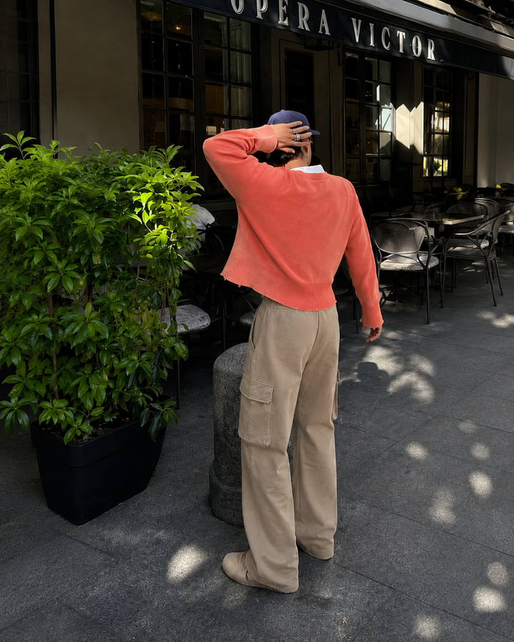 Relaxed Fit Cargo: Beige