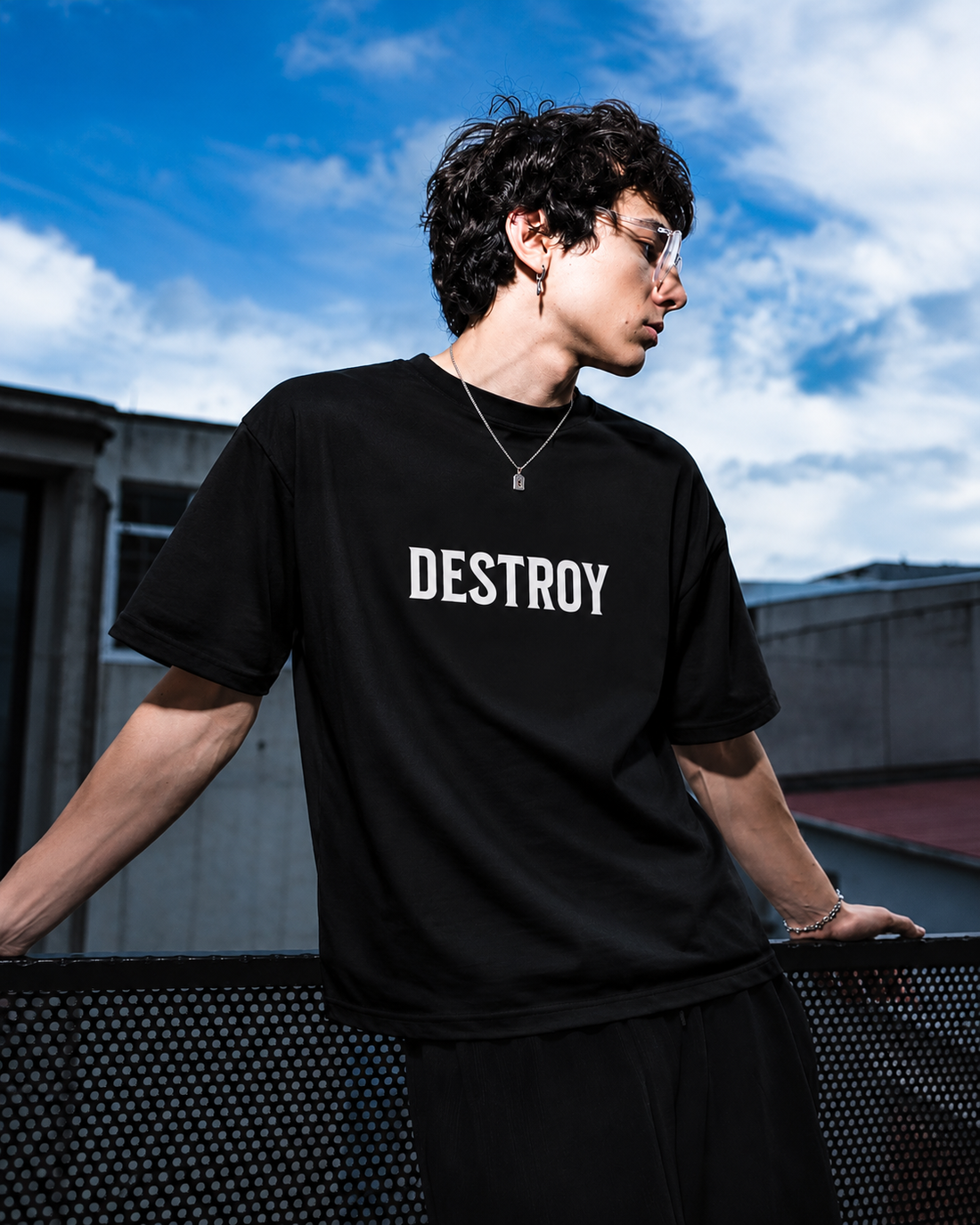 Destroy Black oversized T-shirt