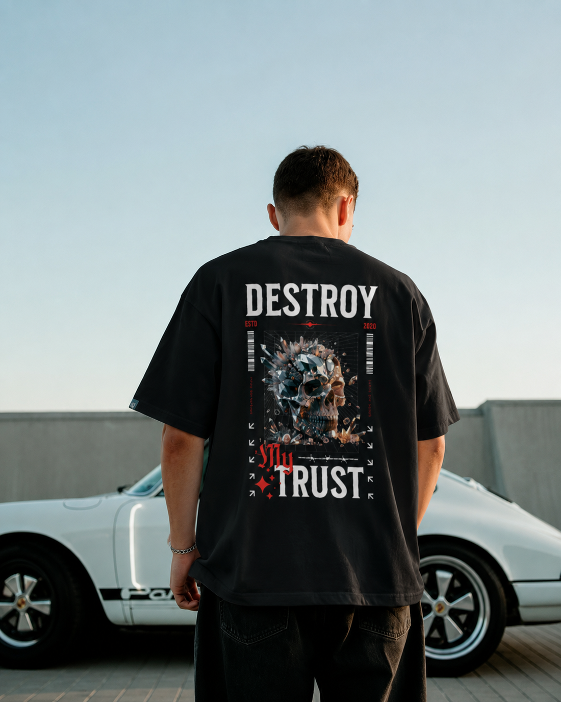 Destroy Black oversized T-shirt