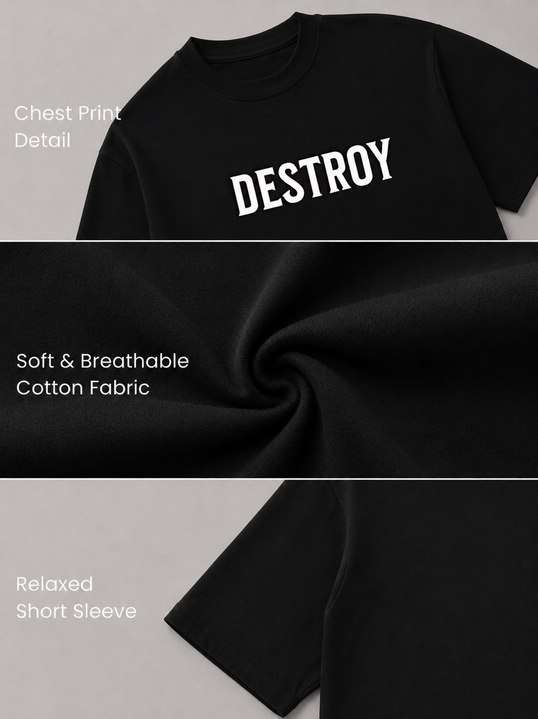 Destroy Black oversized T-shirt