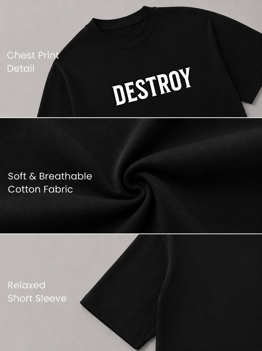Destroy Black oversized T-shirt