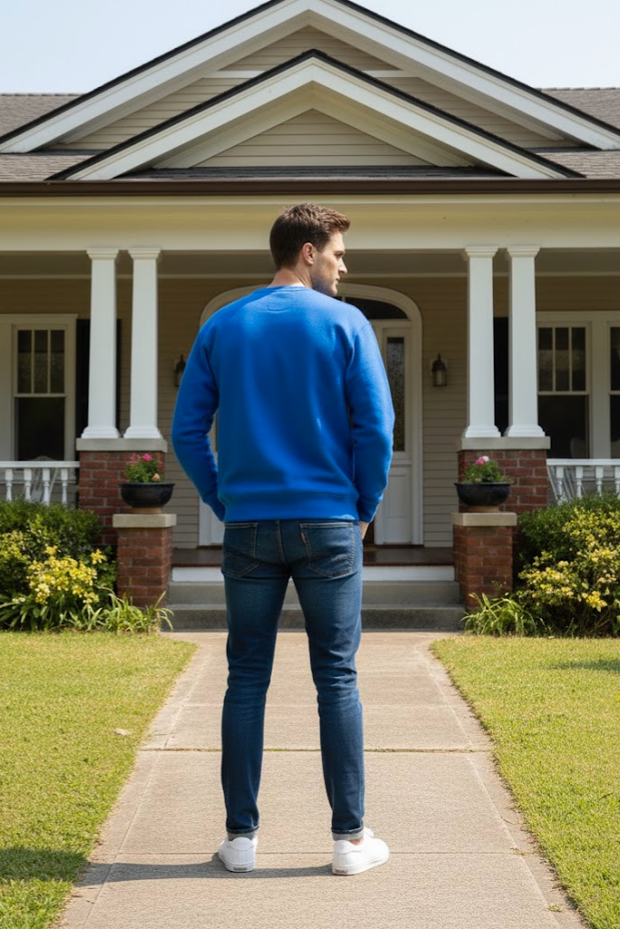 Oversized Crew Neck Sweatshirt: Blue Humanity