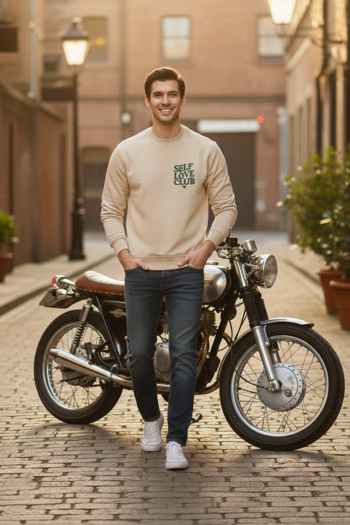 Oversized Crew Neck Sweatshirt: Self Love