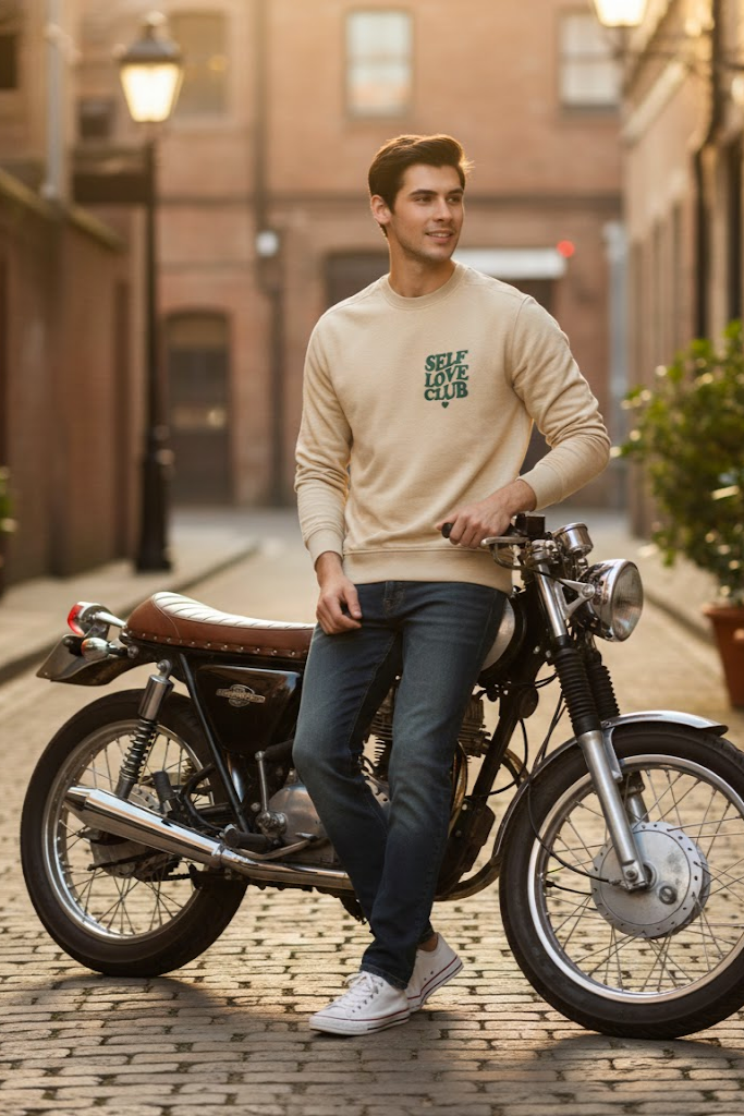 Oversized Crew Neck Sweatshirt: Self Love