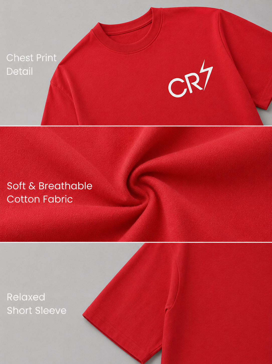 RONALDO RED OVERSIZED T-SHIRT