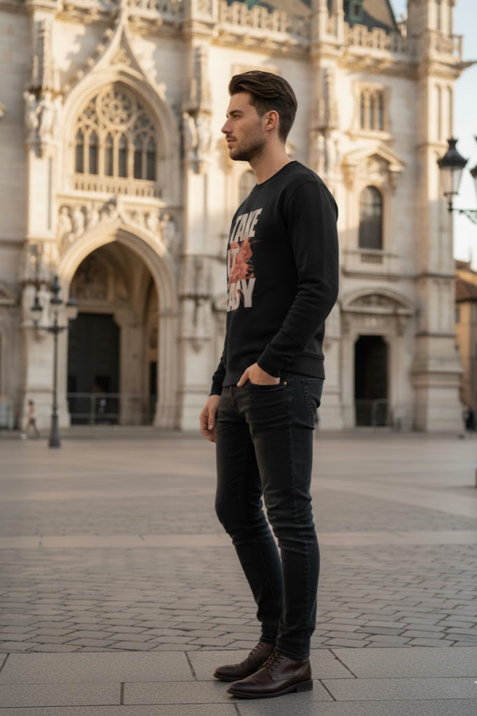 Oversized Crew Neck Sweatshirt: Take It easy