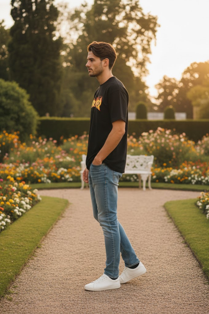 Thrasher Black Oversized T-shirt