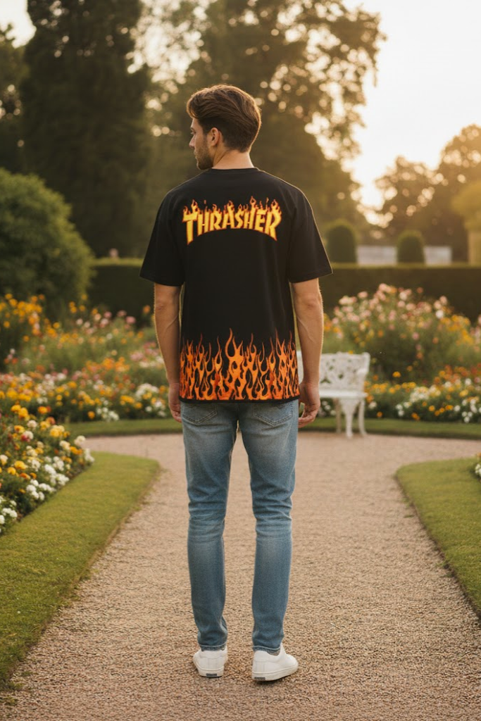 Thrasher Black Oversized T-shirt