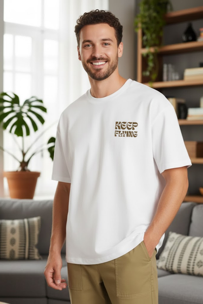 Keep flying White oversized T-shirt
