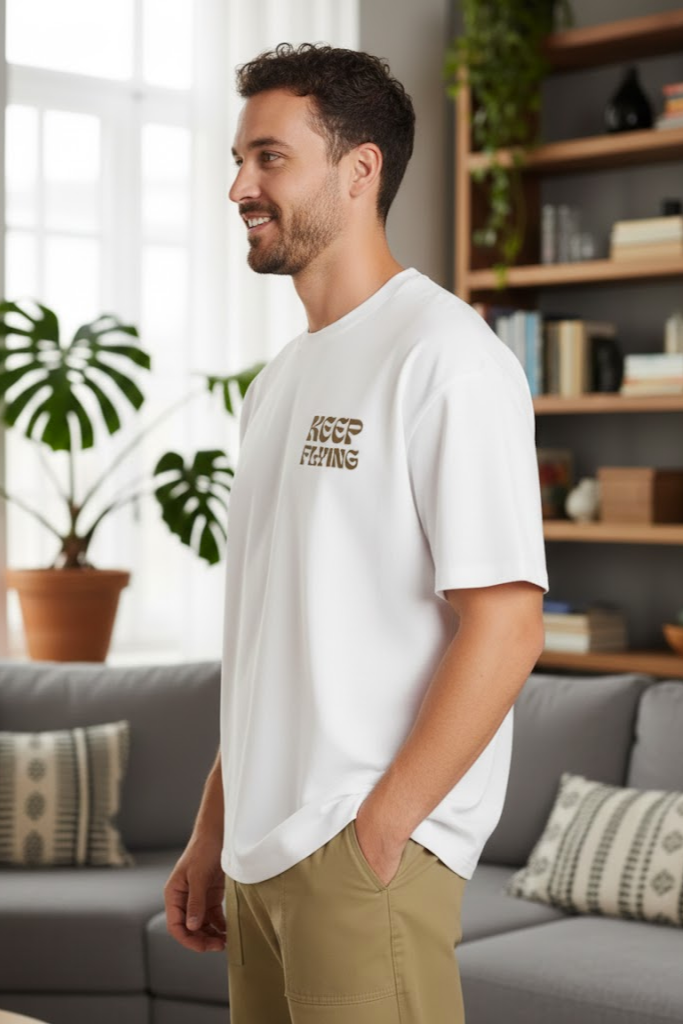 Keep flying White oversized T-shirt