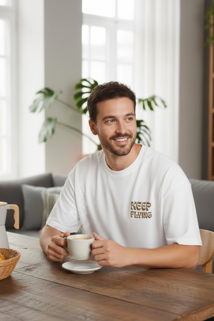 Keep flying White oversized T-shirt