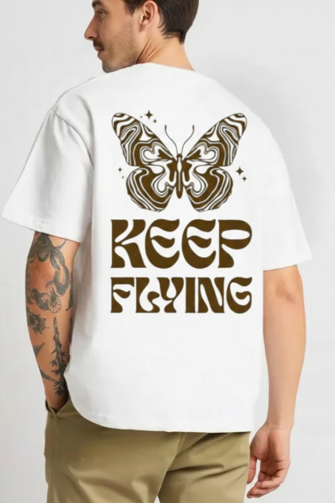 Keep flying White oversized T-shirt