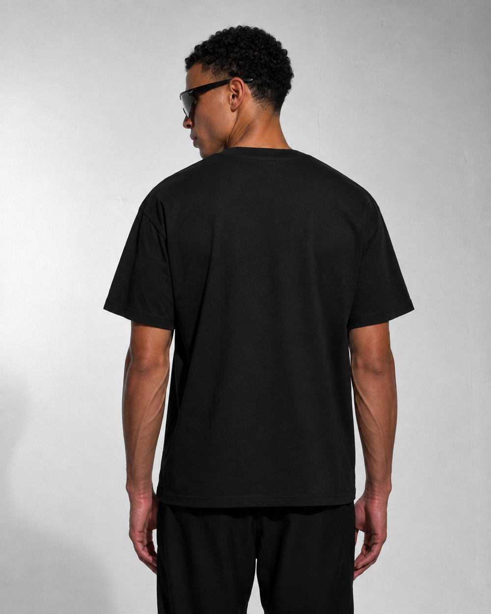 Everything is Fine Black Oversized T-shirt