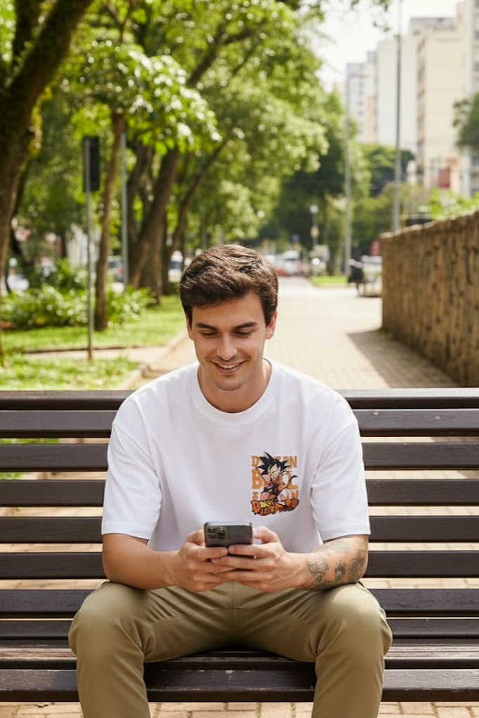 DragonBall White oversized T-shirt