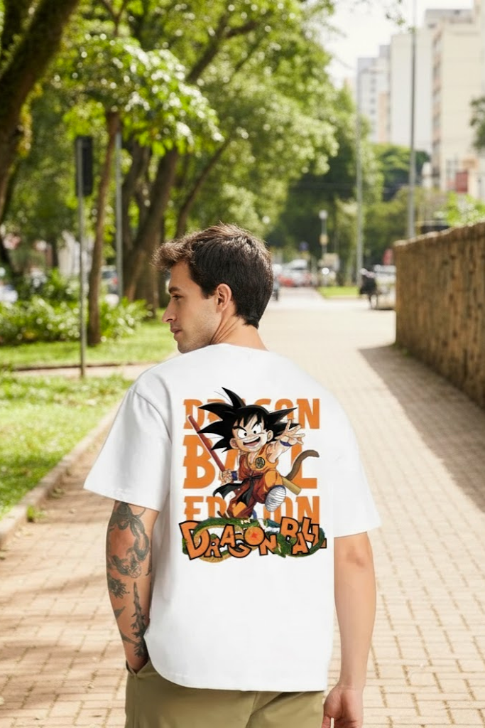 DragonBall White oversized T-shirt