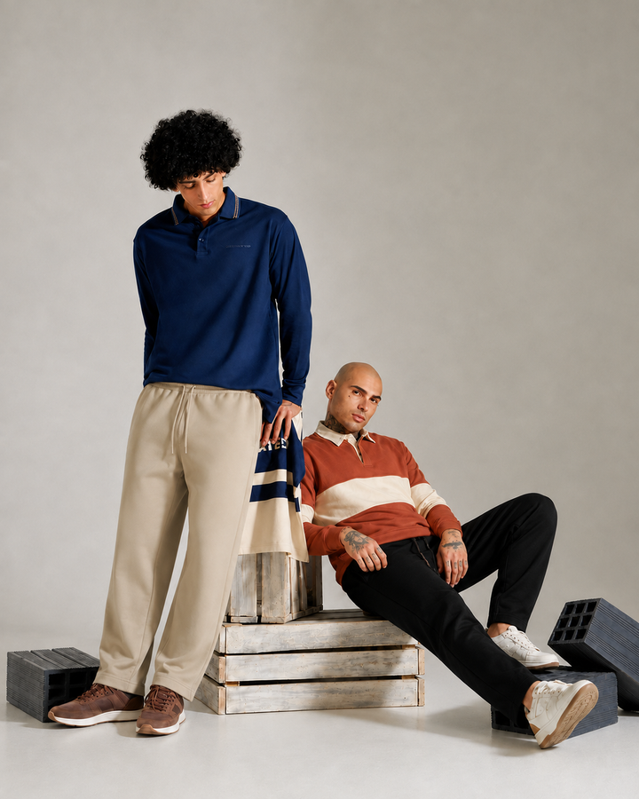 Pack Of 2 Joggers : Black and Beige