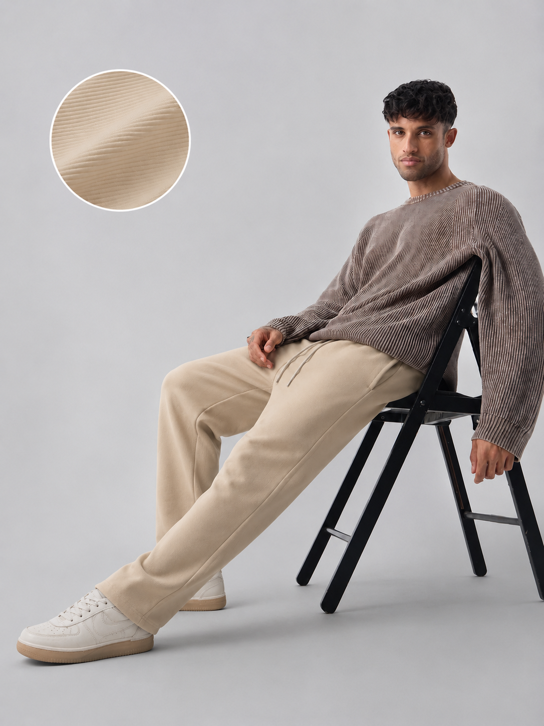 Classic Straight Fit Joggers Beige
