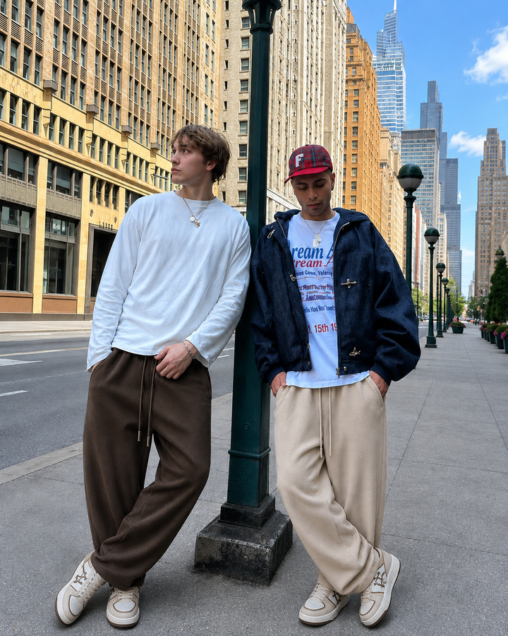 Pack Of 2 Joggers : Brown and Beige