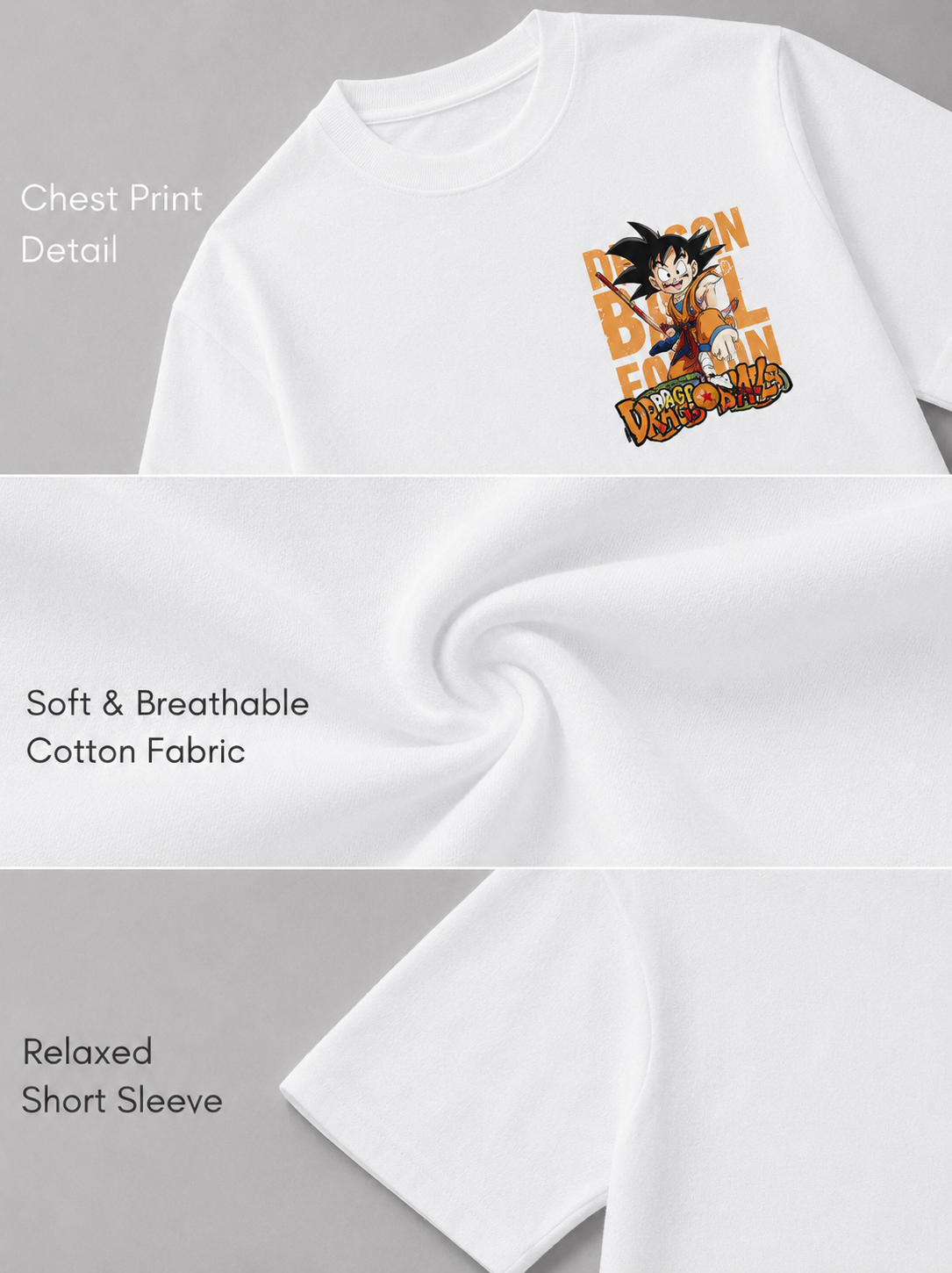 DragonBall White oversized T-shirt