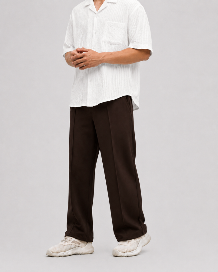 Relaxed Fit pant- With Drawstring Brown